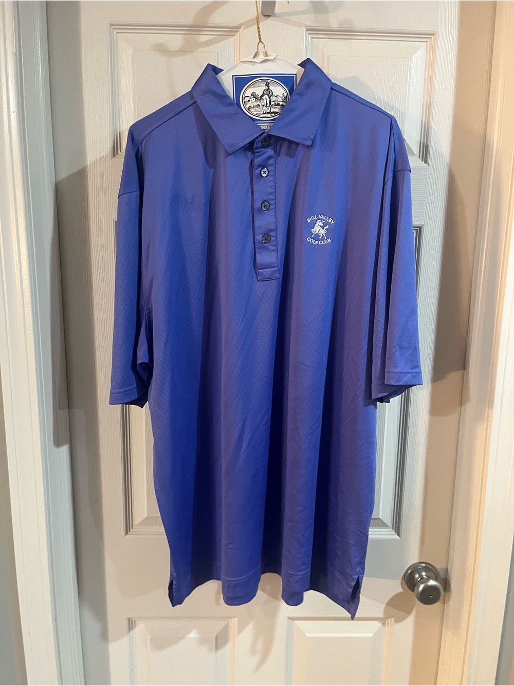 FootJoy Royal Blue Performance Polo with Embroidered Club Crest